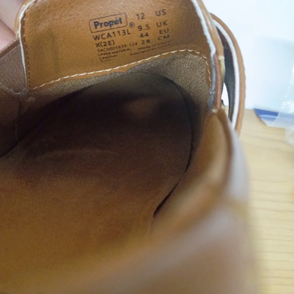Propet Wallis Brown Leather Loafers Flats Shoes Women's Size 12 EE Comfort